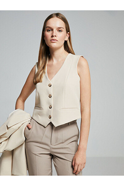 LC Waikiki Lcwk V Yaka Kadın Klasik Yelek