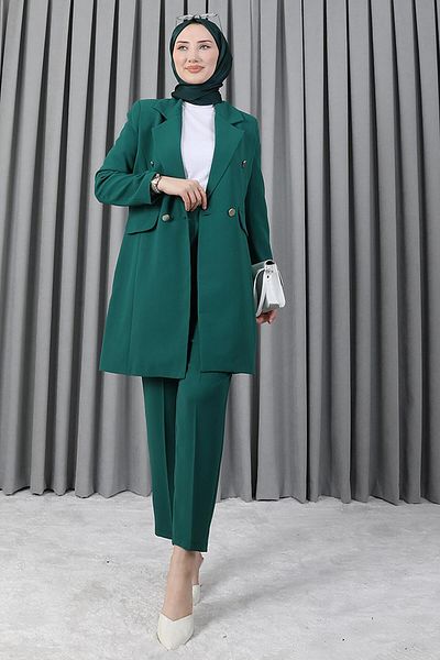 Giza Giyim Blazer Jacket Set Emerald