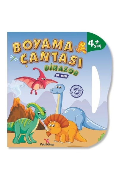yeti kitap Boyama Çantası - Dinazor