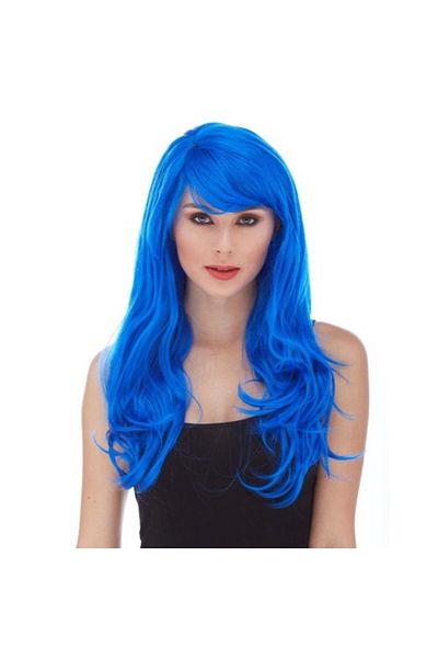 Mu Art Ahşap Blue Color Party Wig