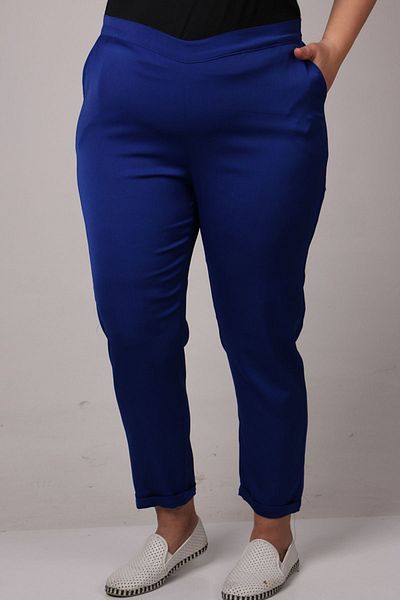 Eslina 39002 Plus Size Double Leg Trousers - Saks