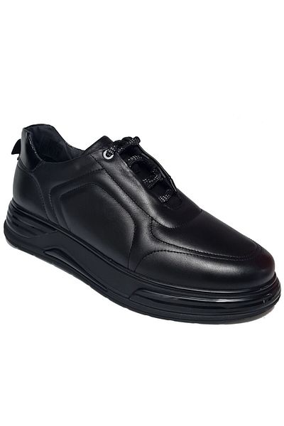 MARCOMEN Lace up Stitching Patterned Simple Model Genuine Leather Thick Sole Men's Sneaker Shoes 20259
