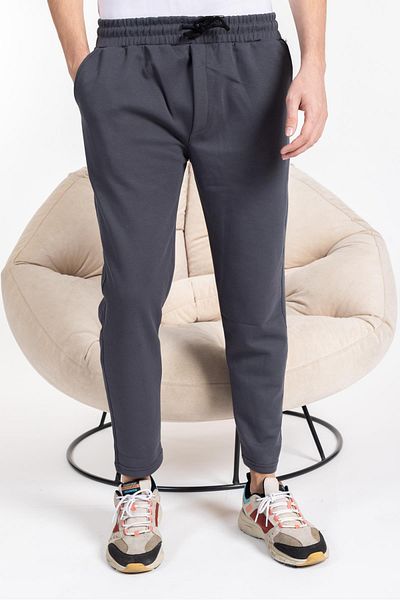 Mutlu City Basic Trendy Ανδρικά Φούτερ - Ύφασμα διπλού προσώπου, Άνετη εφαρμογή, Κοπή παντελονιού, Smoked-2880