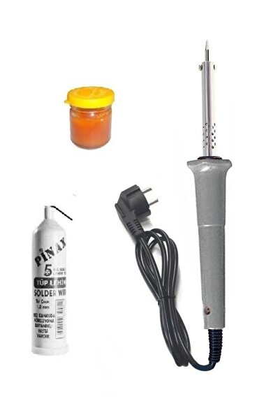 Depolife 40w Ahşap Saplı Kalem Havya Seti Lehim Makinası Pasta Zımpara 3 Parç...