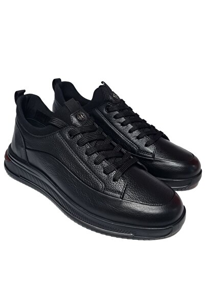 MARCOMEN Ανδρικά παπούτσια casual με κορδόνια Stretch Floater Model ριγέ γνήσιο δέρμα 20224