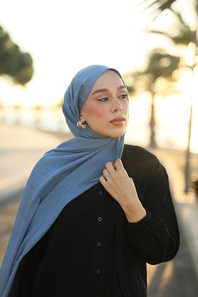 Modakaşmir Cotton Neo Shawl - Marine Design