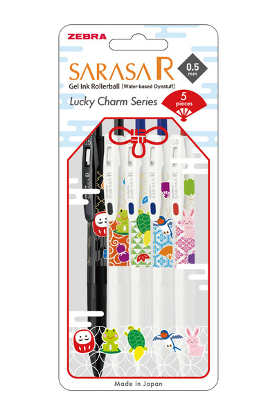 Zebra Sarasa 0.5mm Limited Edition 5'li Jel Kalem Seti - Lucky Charm / JJ29-R...