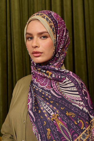 İpekhan Purple Pink Soft Shawl - Marrakech Collection 3047-03