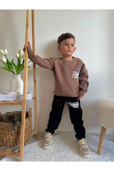 Jolly Kids Комплект суитшърт с щампа за момче