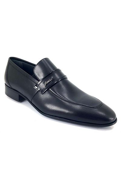 Fosco 9006 Genuine Leather Men's Classic Shoes-black