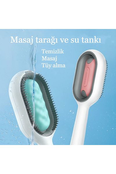 IntersTech Cat Dog Grooming Brush Comb Massage Hair Collection Brush with Water Tank