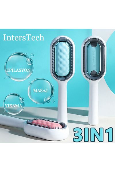 IntersTech Cat Dog Grooming Brush Comb Massage Hair Collection Brush with Water Tank