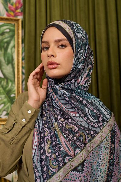 İpekhan Marrakech Collection Soft Shawl Black Grey 3047-08