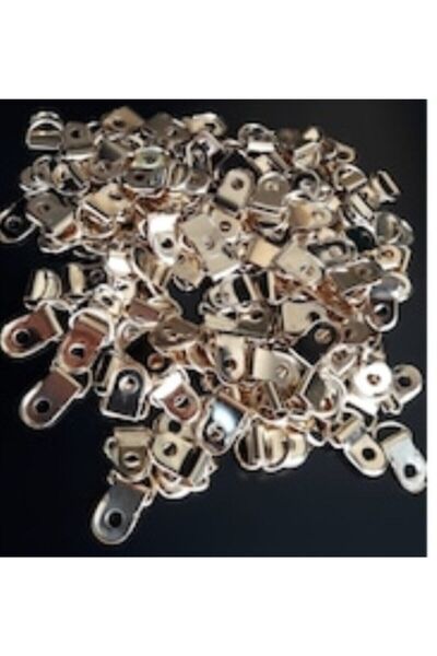 ESKOM Oval Çerçeve Askı Aparatı Altın Sarısı Vidalı 100 Adet Set