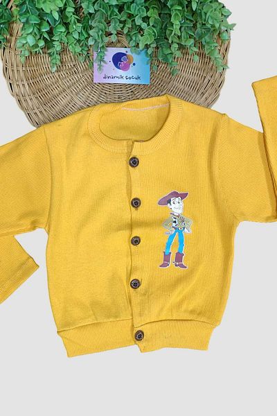 dinamik çocuk Fata de 2-10 ani - Tricotaj cu nervuri imprimate Cardigan Camisole