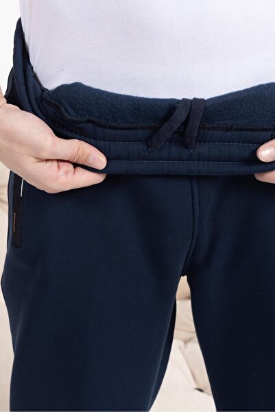 Mutlu City Τσέπες με φερμουάρ υψηλής ποιότητας - Ανδρικά φούτερ Charter με τρεις κλωστές 2590-Indigo