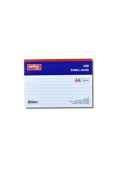 DEFFTER Index Card A6 White Striped