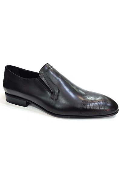 MARCOMEN 15143 Daily Classic Men's Leather Shoes-Black