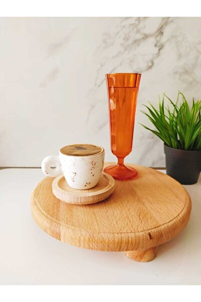 Genel Markalar Doğal Ahşap Dekoratif Mini Ayaklı Sofra Sunumluk Sadece Wooda Özel Stand