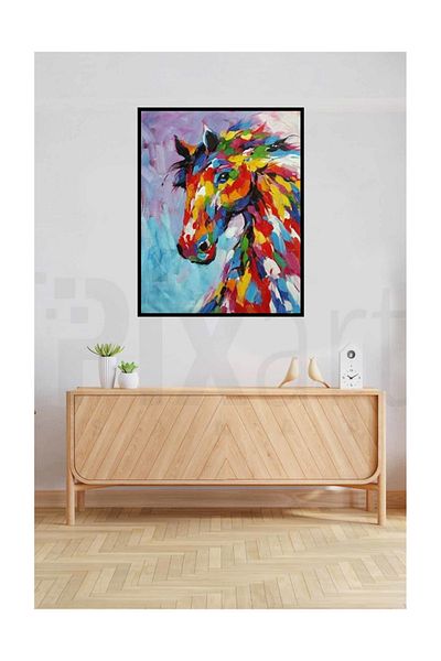 pixartsanat Horse from Color Slope Pixart Art Diamond Musical Painting Daimond Turkey 42*52