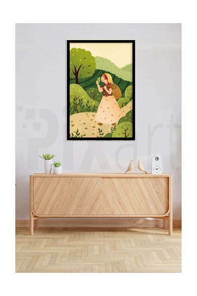 pixartsanat Woman in the Field Pixart Art Diamond Mosaic Painting Diamond Turkey 40*60