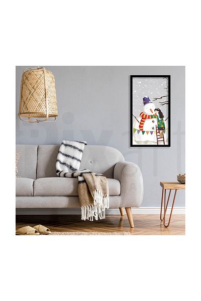 pixartsanat Snowman And Beautiful Woman Pixart Art Diamond Mosaic Painting Diamond Turkey 40*60