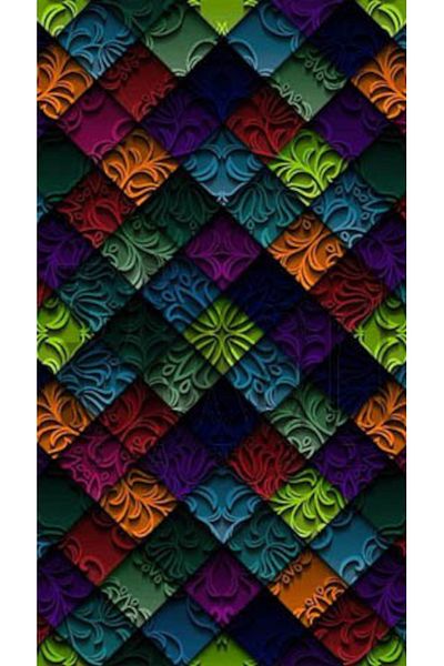 pixartsanat Colorful Square Pattern Pixart Art Diamond Mosaic Painting Diamond Türkiye 41*53