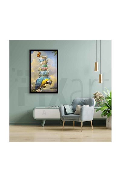 pixartsanat Tea Service from Parrot Pixart Art Diamond Mosaic Painting Diamond Turkey 43*63