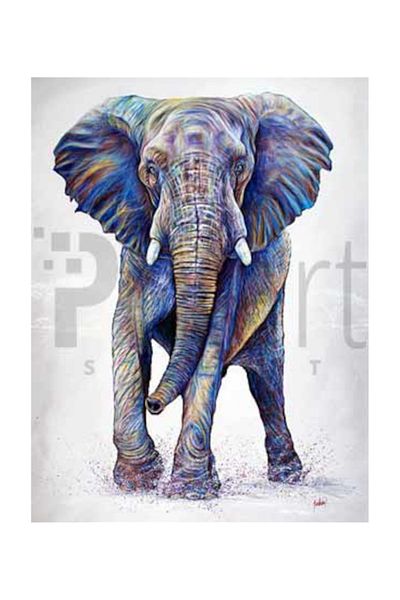 pixartsanat Elephant Pixart Art Diamond Mosaic Painting Diamond Turkey 40*60