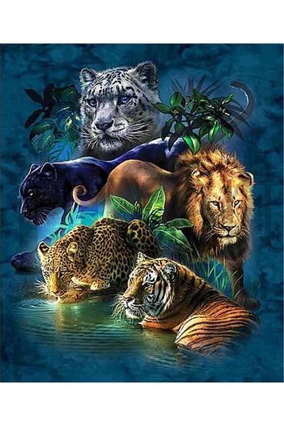 pixartsanat Etçiller 40x60 PixArt Art Diamond Mosaic Painting Diamond Türkiye