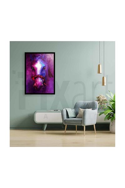 pixartsanat Horse Silhouette on the Wall Pixart Art Diamond Mosaic Painting Diamond Türkiye 43*60