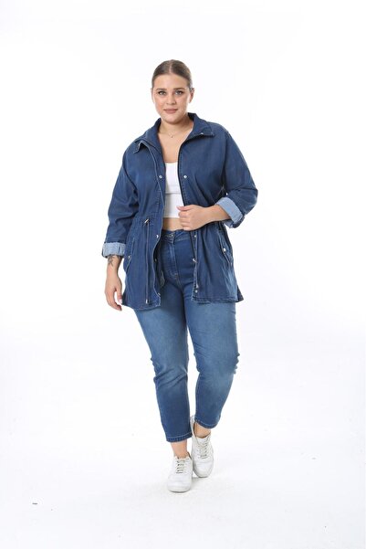 EYLÜLXXL Τζιν μπουφάν Plus Size