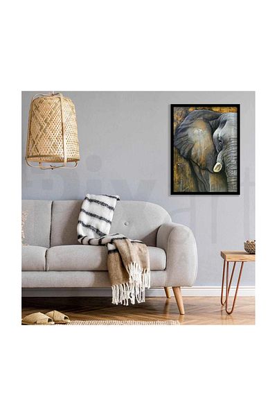 pixartsanat Elephant Painting Pixart Art Diamond Mosaic Painting Diamond Türkiye 40*40