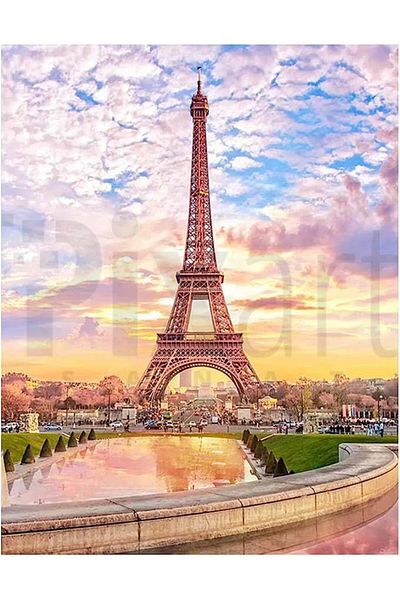 pixartsanat Eiffel 40*50 PixArt Art Diamond Mosaic Painting Diamond Turkey