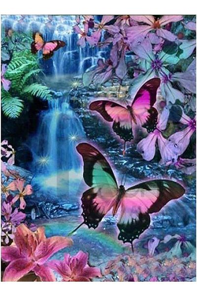 pixartsanat Butterfly 30*40cm Pixart Art Diamond Mosaic Painting Diamond Türkiye