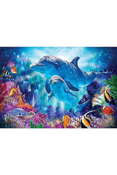 pixartsanat Dolphin, 30*40cm Pixart Art Diamond Mosaic Painting Diamond Turkey
