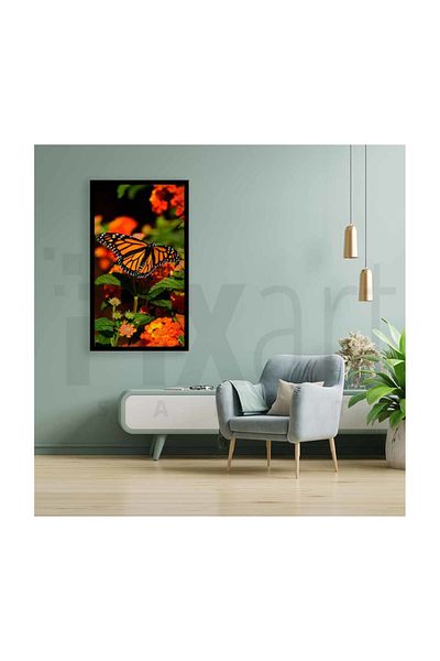 pixartsanat Butterfly in Flowers Pixart Art Diamond Mosaic Painting Diamond Turkey 40*60