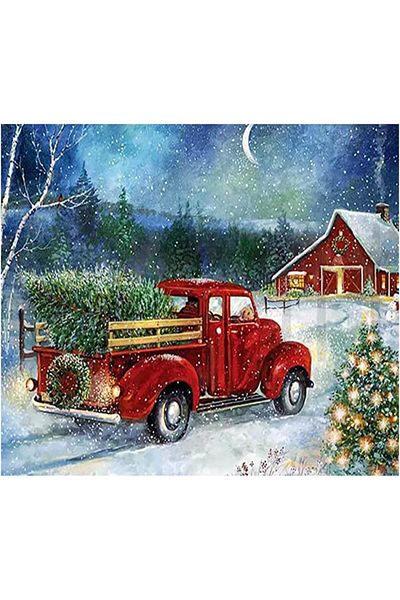 pixartsanat Christmas 30*40 PixArt Art Diamond Mosaic Painting Diamond Turkey