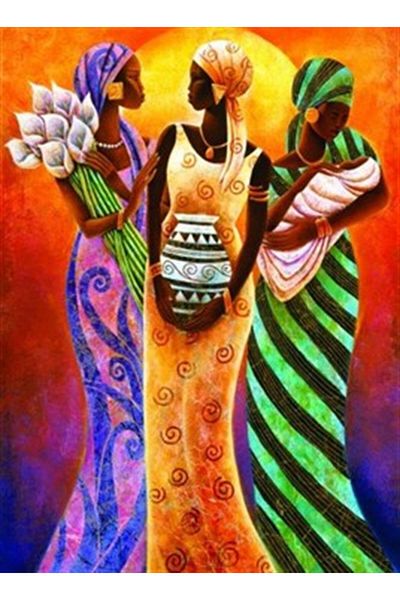 pixartsanat African Womenr Pixart Art Diamond Mosaic Painting Diamond Turkey 45*60