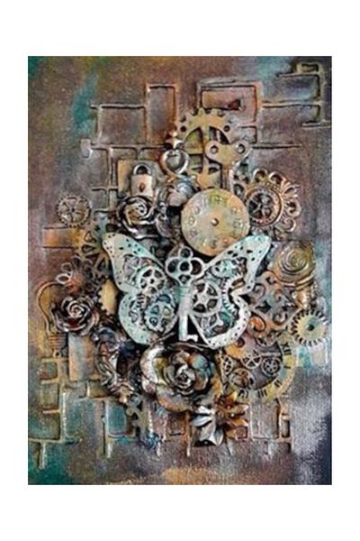 pixartsanat Butterfly And Wheels Pixart Art Diamond Mosaic Painting Diamond Türkiye 50*68