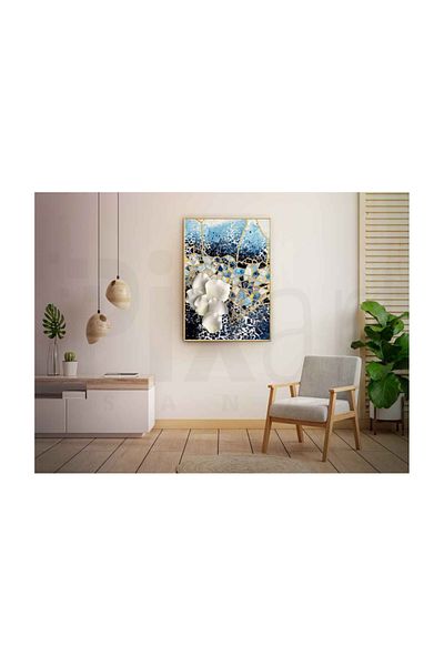 pixartsanat Blue White Pattern Pixart Art Diamond Mosaic Painting Diamond Türkiye 50*66
