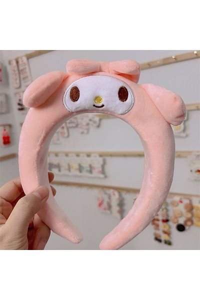 Köstebek Pink Anime Fantasy Magic Melody Face Plush Crown
