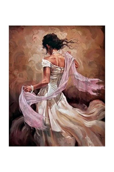 pixartsanat Pink Shawl Pixart Art Diamond Mosaic Painting Diamond Turkey 45*60