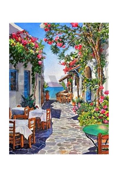 pixartsanat Putting the Sea Floral Road Pixart Art Diamond Mosaic Painting Diamond Turkey 41*53