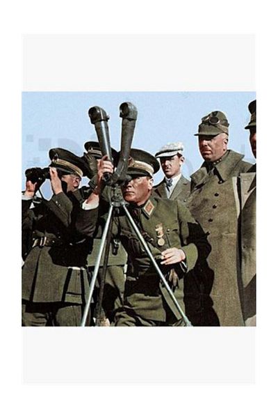 pixartsanat Ataturk Observing with Binoculars Pixart Art Diamond Mosaic Diamond Turkey 50*35