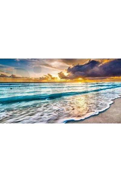 pixartsanat Big Sea, Beach Sunset 28 *40 Cm Pixart Art Diamond Mosaic Painting Diamond Turkey