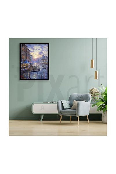 pixartsanat Evening Above Venice Pixart Art Diamond Mosaic Painting Diamond Türkiye 41*51