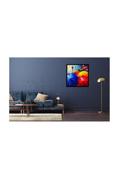 pixartsanat Colorful Umbrella Pixart Art Diamond Mosaic Painting Diamond Türkiye 56*56