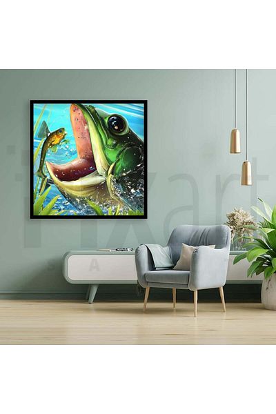 pixartsanat Frog 30*30 Cm Pixart Art Diamond Mosaic Painting Diamond Turkey