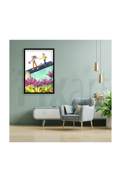 pixartsanat Pixart Art Diamond Mosaic Painting on the Book Hill Diamond Türkiye 40*60